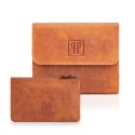 Zestaw dla niej ZUP-64-OR: portfel ze skóry naturalnej T-11 i etui na klucze T-51