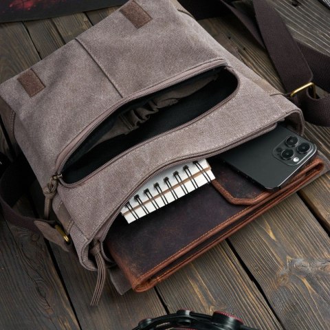 Brązowa torba męska na ramię messenger SP-07-BR