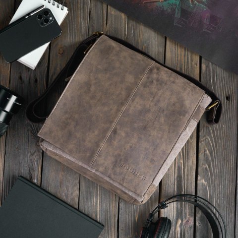 Brązowa torba męska na ramię messenger SP-07-BR