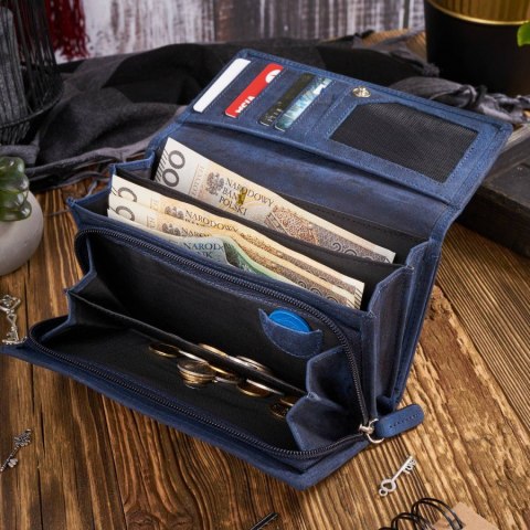 Damski portfel skórzany vintage Paolo Peruzzi T-05-DB