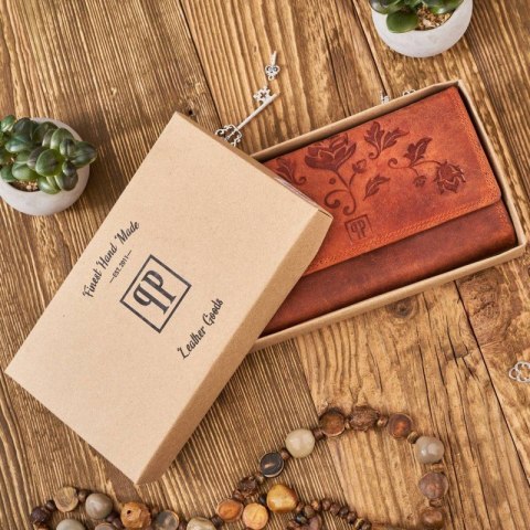 Damski portfel skórzany vintage Paolo Peruzzi T-05-OR