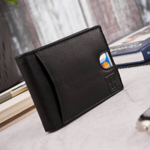 Klasyczny skórzany portfel męski RFID Paolo Peruzzi T-46-BL