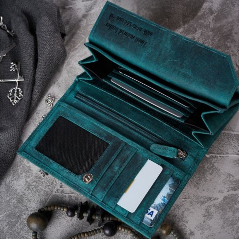 Zestaw prezentowy dla niej portfel damski skórzany T-44-GR i etui T-51-GR