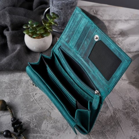 Zestaw prezentowy dla niej portfel damski skórzany T-44-GR i etui T-51-GR