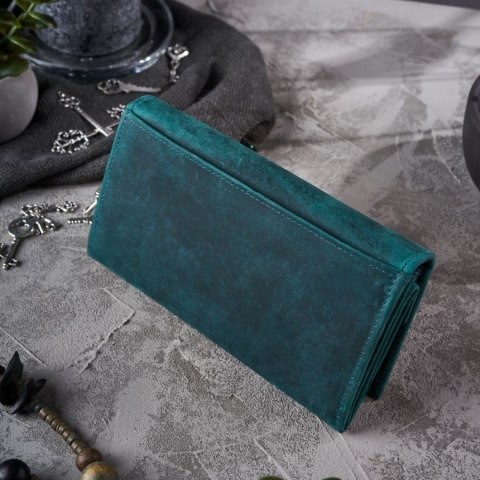 Zestaw prezentowy dla niej portfel damski skórzany T-44-GR i etui T-51-GR