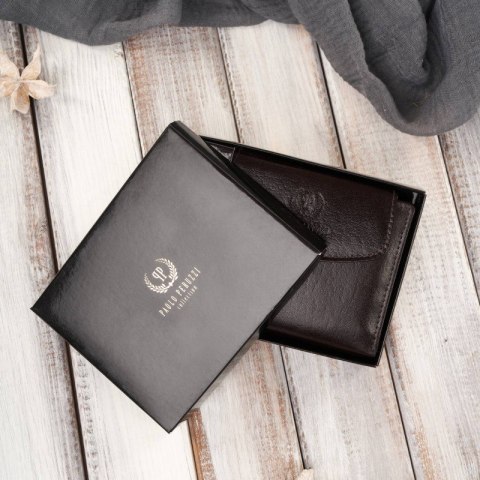 Brązowy portfel damski skórzany Paolo Peruzzi T-12-BR