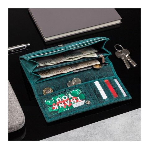 Damski portfel skórzany vintage Paolo Peruzzi T-25-GR