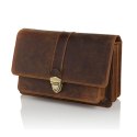 Vintage saszetka męska do ręki skórzana Paolo Peruzzi T-21-HBR