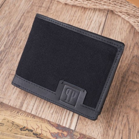 Zestaw Paolo Peruzzi: portfel męski T-02+torba męska T-07 ZUP-08-BL