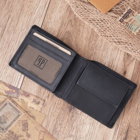 Zestaw Paolo Peruzzi: portfel męski T-02+torba męska T-07 ZUP-08-BL