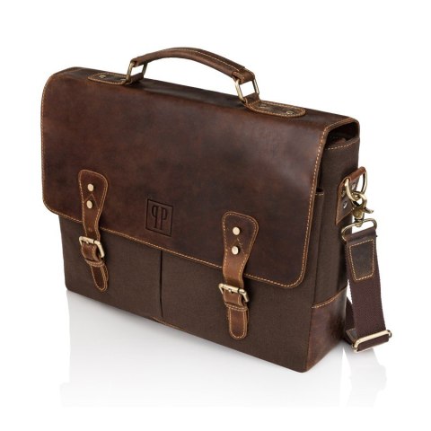 Zestaw Paolo Peruzzi: portfel męski T-02+torba męska T-07 ZUP-08-BR