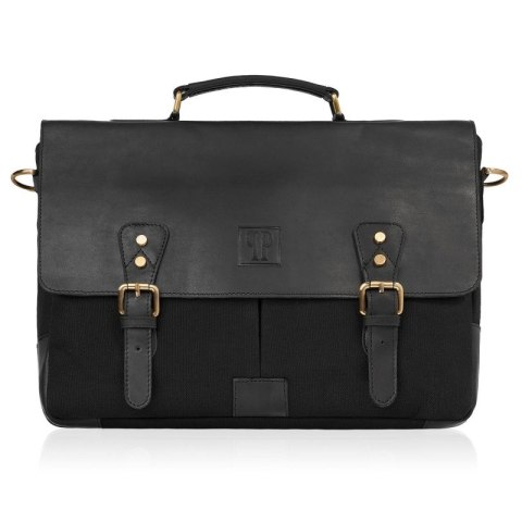 Zestaw Paolo Peruzzi: portfel męski T-04 + torba męska T-07 ZUP-06-BL