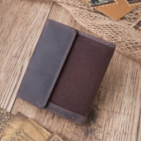 Zestaw Paolo Peruzzi: portfel męski skórzany T-04 + torba męska na ramię T-07 ZUP-06-BR