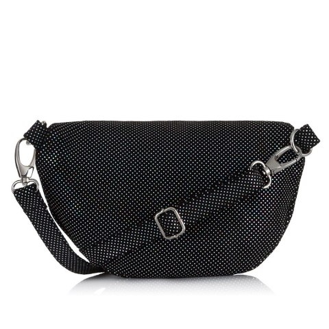 Damska saszetka nerka skórzana czarna Paolo Peruzzi Z-15-C