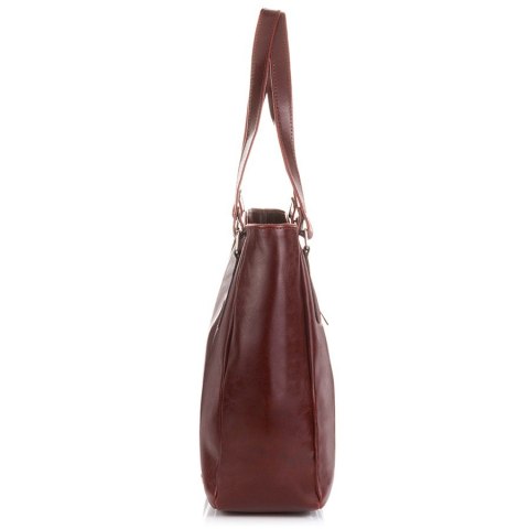 Duża skórzana torba damska na ramię Paolo Peruzzi Z-09-BR