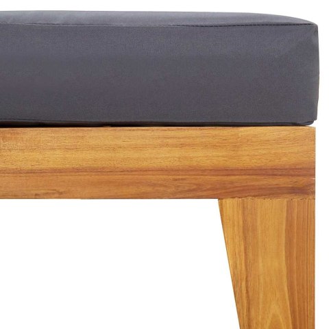  Moduł podnóżka, ciemnoszara poduszka, drewno akacjowe Lumarko!