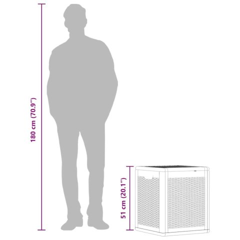  Skrzynia ogrodowa, 90 L, czarna, PP Lumarko!
