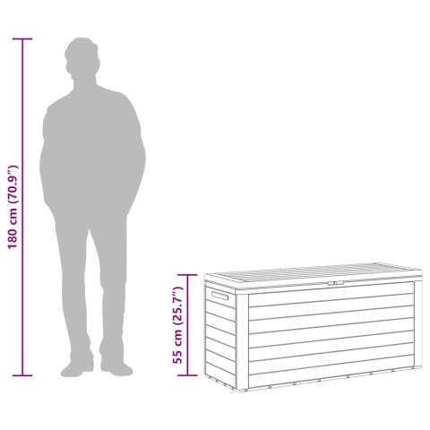  Skrzynia ogrodowa, antracytowa, 116 x 44 x 55 cm Lumarko!
