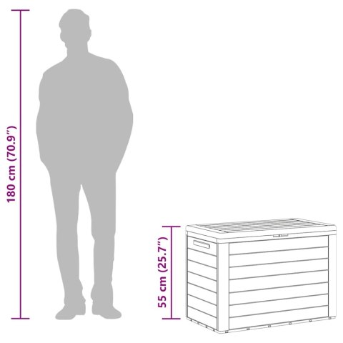  Skrzynia ogrodowa, antracytowa, 78 x 44 x 55 cm Lumarko!