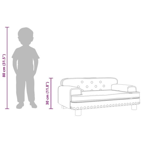 Sofa dla dzieci, czarna, 70x45x30 cm, aksamit Lumarko!