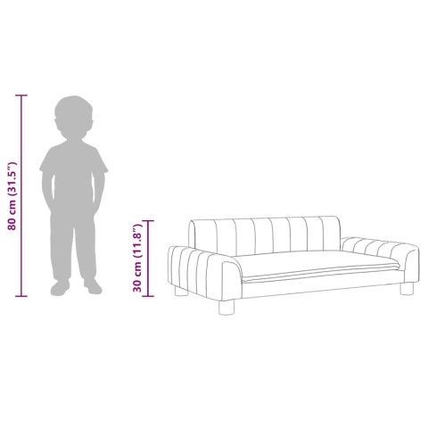 VidaXL Sofa dla dzieci, czarna, 90x53x30 cm, sztuczna skóra