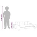 VidaXL Sofa dla dzieci, czarna, 90x53x30 cm, sztuczna skóra