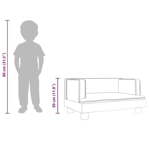 Sofa dla dzieci, jasnoszara, 60x40x30 cm, aksamit Lumarko!