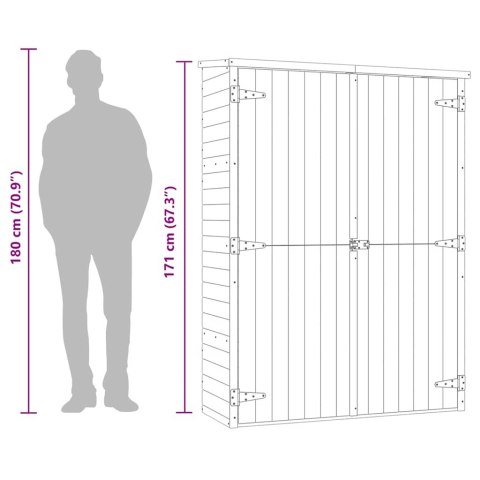 Szopa na narzędzia, 123x50x171 cm, impregnowane drewno sosnowe Lumarko! Lumarko!