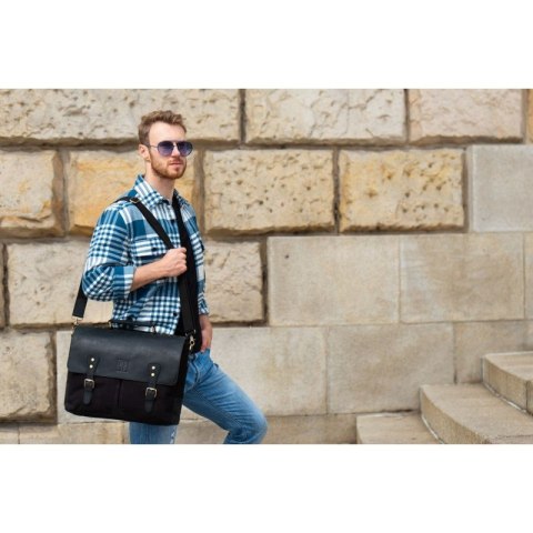 Torba męska na ramię czarna Paolo Peruzzi T-07-BL