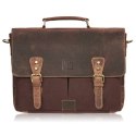 Zestaw Paolo Peruzzi: portfel męski skórzany T-04 + torba męska na ramię T-07 ZUP-06-BR