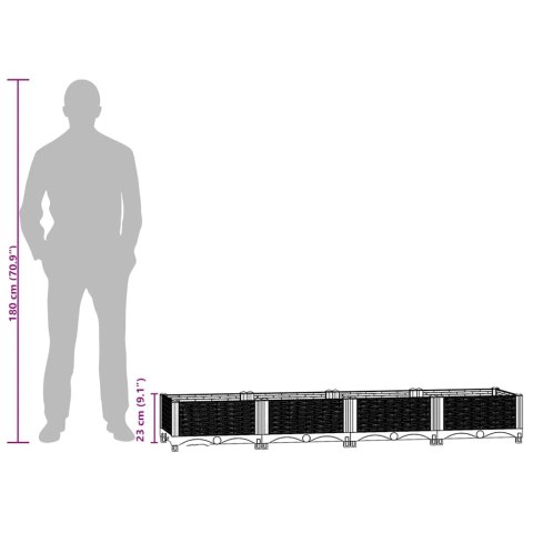 Donica do podniesionej rabaty, 160x40x23 cm, polipropylen Lumarko!