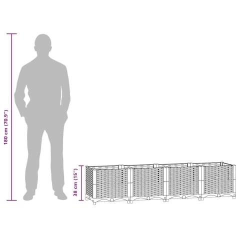  Donica do podniesionej rabaty, 160x40x38 cm, polipropylen Lumarko!