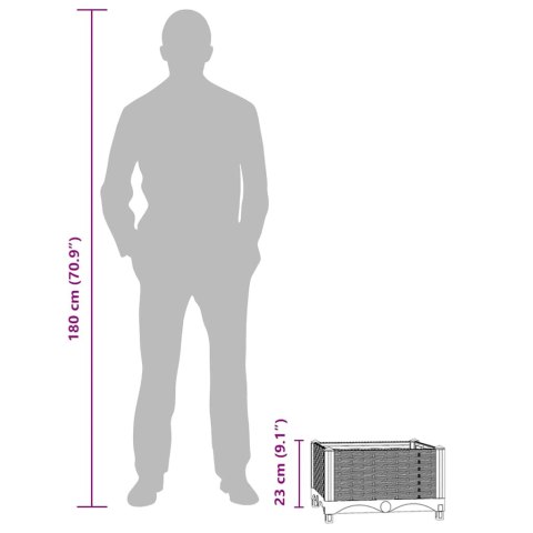  Donica do podniesionej rabaty, 40x40x23 cm, polipropylen  Lumarko!