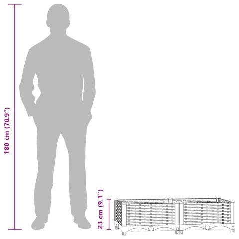  Donica do podniesionej rabaty, 80x40x23 cm, polipropylen Lumarko!