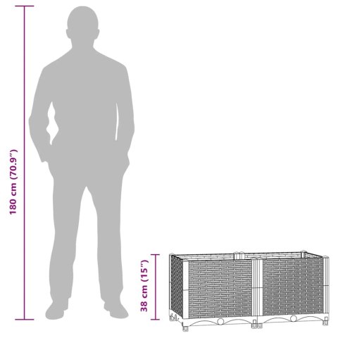  Donica do podniesionej rabaty, 80x40x38 cm, polipropylen Lumarko!