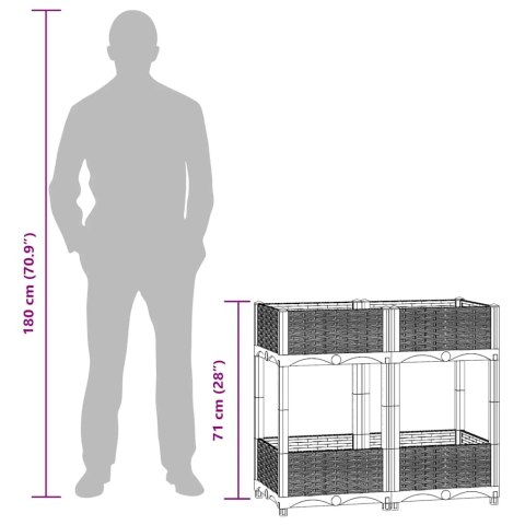  Donica do podniesionej rabaty, 80x40x71 cm, polipropylen Lumarko!