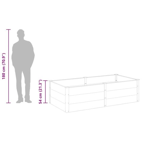  Donica do podwyższonej rabaty, 200x100x54 cm, WPC, szara Lumarko!