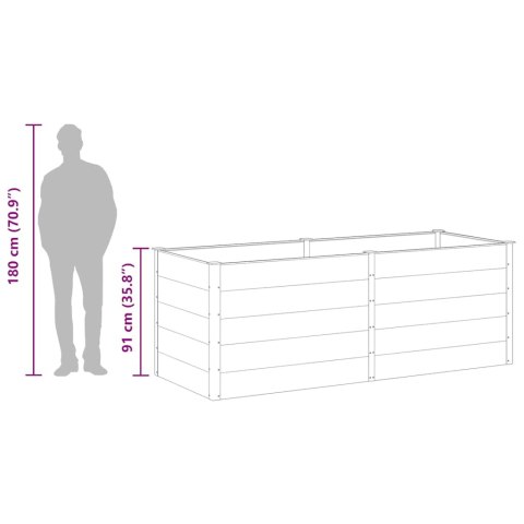  Podwyższona donica ogrodowa, 250 x 100 x 91 cm, WPC, szara Lumarko! Lumarko!