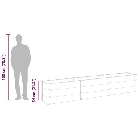  Podwyższona donica ogrodowa, 300x50x54 cm, WPC, szara Lumarko!