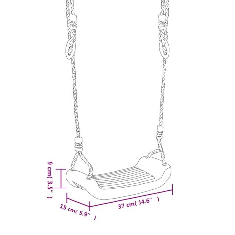 Siedziska huśtawek z linkami, 2 szt., niebieskie, 37x15 cm, PE Lumarko!