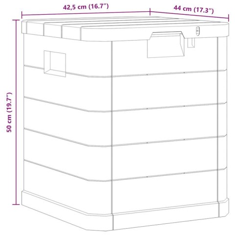  Skrzynia ogrodowa, 90 L, antracytowa Lumarko!