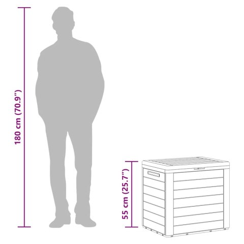  Skrzynia ogrodowa, antracytowa, 58,5x46x55 cm, polipropylen Lumarko! Lumarko!