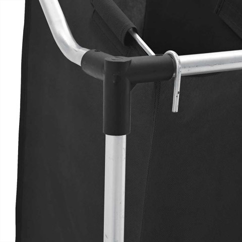  Sortownik na pranie z 3 pojemnikami, czarny, stalowy Lumarko!