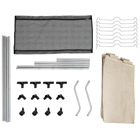  Sortownik na pranie z 4 pojemnikami, kremowy, stalowy Lumarko!