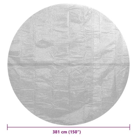  Pływająca folia solarna z PE, 381 cm, szara Lumarko!