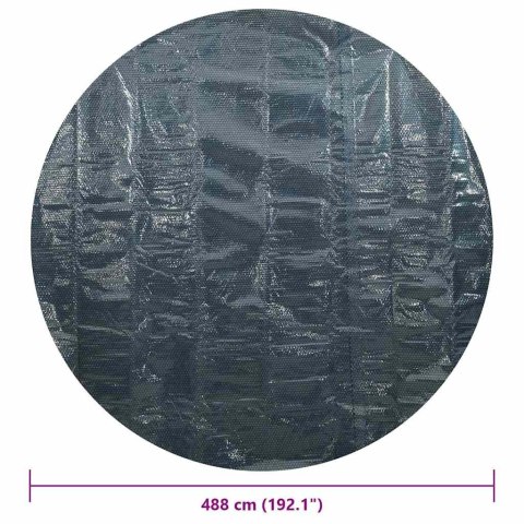 Pływająca folia solarna z PE na basen, 488 cm, czarno-niebieska Lumarko!