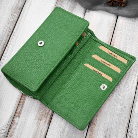 Zestaw prezentowy dla niej portfel damski skórzany T-138 i etui na karty T-151 Paolo Peruzzi ZUP-145-GR