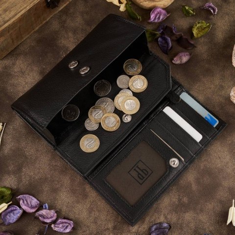 Zestaw prezentowy dla niej portfel damski w kwiaty T-45 i skórzane etui na karty T-151 Paolo Peruzzi ZUP-144-BL