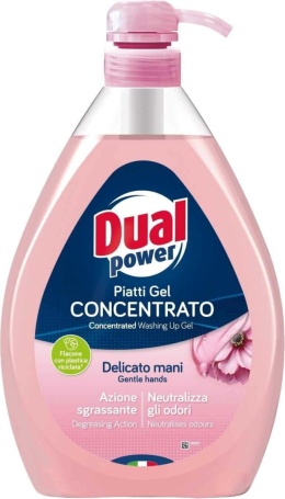 Dual Power Koncentrat Do Mycia Naczyń Delicato Mani 1000ml Pompka..