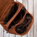 Plecaczek damski skórzany koniakowy mały plecak miejski Abruzzo ABR-42-CG